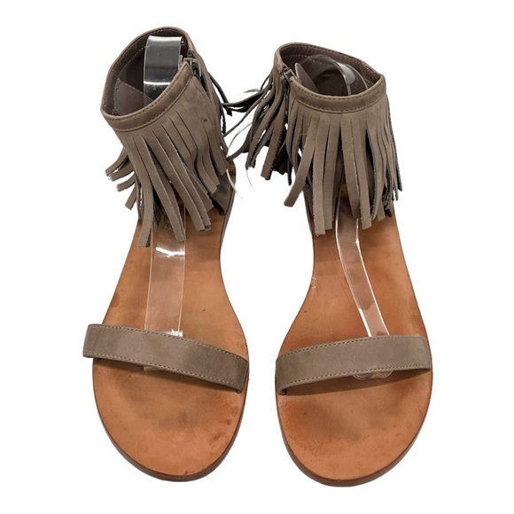 Kate Spade Alex Taupe Suede Fringe Sandals Women’s 9 - Picture 3 of 12